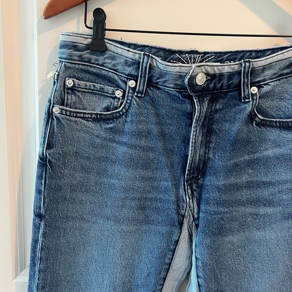 Adriano Goldshmied Daily Blue Virgo Champlain Two Toned Wide Leg Jean NWT - Picture 5 of 16